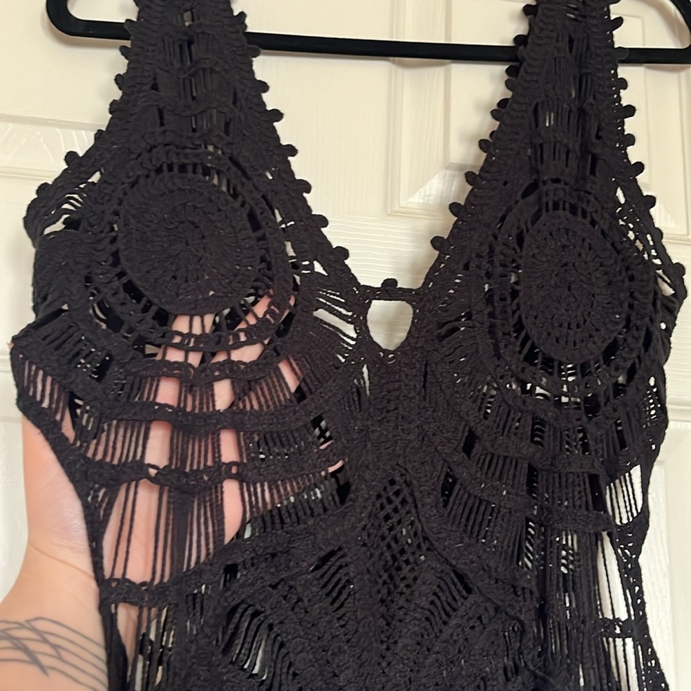 Knitted beach, maxi, see-through fitted V-neck 🌊👙🏖️☀️